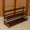 Prateleira de Exibição para Mesa, Suporte de Xícaras de Chá em Madeira Maciça, Prateleira de Armazenamento para Conjunto de Chá, Mesa de Chá Pequena para Sala de Chá do Escritório, Prateleira de Armazenamento para Mesa de Chá