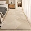 Alfombra de Mesita de Noche Imitación Cachemir, Felpudo de Suelo para Dormitorio, Nueva Alfombra Lavable de Área Grande de Cobertura Total, Lujo Ligero de Gama Alta para Habitación Sala de Estar