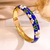 Pulseira Europeia e Americana Retro de Margarida Aberta em Esmalte, Design Simples, Estilo Nicho, Acessório que Não Desbota
