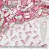 2*4mm Retangular Manicure Colorido Fundo Plano Formato Especial Decoração de Manicure Material para Unha Usável Diamante de Manicure Xiaohongshu