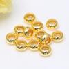 Cor de ouro 14K contas espaçadoras de furo grande contas de roda contas de ábaco acessórios para joias DIY atacado pulseira colar contas soltas