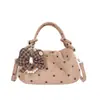 2026 Nuevo Bolso de Mano de Moda Versátil Estilo Coreano con Lunares, Bolso Sencillo para el Trabajo de Hombro y Cruzado