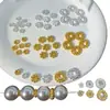 Espaciadores de Rueda de Copo de Nieve de 4/6/8 mm Base de Flor Cuentas para Pulsera Colgante Hecho a Mano DIY Accesorios de Joyería de Aleación