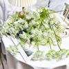 Planta verde de simulación de encaje de 4 tenedores, decoración de boda, accesorios de pared de flores, fotografía del hogar, flores falsas blancas, directa de fábrica