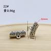 AliExpress transfronteiriço Xizang prata liga retro tee tubo de suspensão conexão fivela DIY pulseira artesanal acessórios de colar
