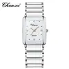 CHENXIchenxi Reloj de Pareja Cuadrado Explosivo Reloj para Mujer Reloj para Hombre Reloj de Cerámica Reloj de Cuarzo de Moda 104A