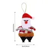 Nuevos adornos para el árbol de Navidad: Papá Noel, muñeco de nieve, accesorios de árbol de Navidad huecos de patas largas, renos de dibujos animados, decoraciones de campanas