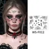 Pegatinas de Tatuaje de Araña 3D Impermeables Novedosas y Originales Transfronterizas Tatuaje de Red de Araña para el Brazo Maquillaje de Halloween Pegatinas para la Cara