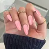 Explosões do TikTok Armadura de Unha Atacado Pó Barbie Cor Sólida Arte de Unha Pronta 24 Transfronteiriça Usa Armadura Gota d'Água