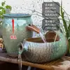 Filtro Paisajismo Juego Completo de Adornos Cerámicos para Estanques de Peces Maceta de Cerámica Tanque de Peces Antiguo Agua Circulante Piscicultura Agua Corriente Cascada