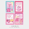 Tarjeta de felicitación de San Valentín Tanabata flores ramo etiqueta para expresar bendiciones Acción de Gracias cumpleaños bendición para parejas mensaje tarjeta pequeña