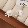 2025 Nuevos Pendientes de Perlas de Lujo Accesible con Zirconia Chispeante Diseño de Fuegos Artificiales Pendientes de Diseño Exclusivo Gama Alta