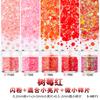 Celebridad de internet lentejuelas ultrafinas con brillo para uñas traje rojo brillante dopamina uso para uñas flujo material de lino accesorios paquete kg