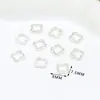 Cobre conservador de color bañado en oro real de 18k, con diseño de trébol de cuatro hojas y estrella huecos, con tapas terminales de doble orificio, para hacer joyería DIY, incluyendo pulseras y collares