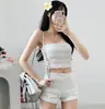 Bikini Coreano Ins Fruncido Estilizado Sexy Puro Deseo Tube Top Traje de Baño para Mujer Verano 2025 Nuevo Traje de Baño de Vacaciones