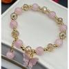 Pulsera Joker de Perlas de Corea del Sur para Mujer Estilo Ins Nicho de Alta Gama Acero Titanio Pulsera Pulsera de Pareja Pulsera Joyería Venta al por Mayor