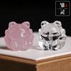 Espíritu joven caricatura cristal natural cristal rosa pulsera de partículas grandes zorro de nueve colas femenino accesorios de joyería diy al por mayor