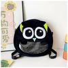 Mochila Popular de Estilo Japonés para Niña Linda Bidimensional Cruzada Mochila de Muñeco de Dibujos Animados Bolso de Estudiante Serie Bolso Transparente para Pines