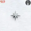 Aleación de Titanio G23 Suministro Transfronterizo Pendientes de Estrella de Cuatro Puntas Polaris F-136 Clavos para Hélice Auricular Clavos para Labios Joyería para Piercings Accesorios