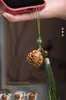 Sachet hueco de sándalo verde, colgante para teléfono móvil, colgante para llavero, colgante de coche antiguo, año del conejo, accesorios de mano, difusor
