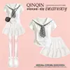Conjunto de Falda de Pastel con Adorno de Encaje y Moño, Top de Manga Corta con Cuello Marinero, Estilo Academia para Niñas, Novedad Verano 2026