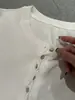 Camiseta Casual de Manga Corta Elástica Cómoda Diseño Versátil Ajustado Estilo Coreano A6221