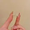 Anillo de lujo ligero, nicho, estrella de alta gama, perla y circonita cúbica para mujer, exquisito y moderno, anillo abierto ajustable