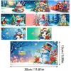 Tarjetas de Felicitación Navideñas Populares Transfronterizas Multiserie Hechas a Mano con Diamantes Juego de 9 Piezas con Sobres Pegatina de Diamante Dibujos Animados Juego de 6 Piezas