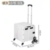 Caja de Almacenamiento Plegable para Subir Escaleras con Barra de Tiro, Caja de Almacenamiento de Plástico Engrosado con Ruedas, Caja de Almacenamiento para Coche en Exteriores