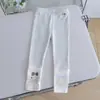 Leggings de Costura Mori para Bebé Niña 2025 Primavera y Otoño Nuevos Pantalones Versátiles para Niños Pantalones Florales Estilo Coreano para Niñas