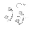 Conjunto de 11 Peças de Piercings Labiais de Encaixe Transfronteiriços e Brincos, Conjunto de Brincos de Aço Inoxidável com Zircônia Unissex