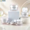 En Stock Tarro de Crema Acrílico de Doble Capa de 5g, Botella Redonda de Esmalte en Gel para Uñas de 10g, Botella Vacía de Crema Facial de 15g, Botella Pequeña de Muestra para Cuidado de la Piel