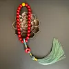 Pulsera Arena Dorada Púrpura Portátil Arena Dorada Púrpura Pulsera de Juego Cultural Hebilla de Seguridad Giro a Mano Borla Suave Accesorios Bajo Contenido