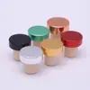 Tapón Sellador de Aluminio Electroquímico de Alto Polímero Saiya para Botellas de Vidrio de Aromaterapia, Vino Tinto y Licores, Tapón de Corcho con Tapa, Tapón de Botella Sellado