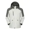 Chaqueta de montaña para hombre y mujer tres en uno desmontable con capucha, dos piezas, cortavientos e impermeable, personalizada para otoño e invierno