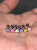Aretes de Corazón y Pentagrama de Colores Japoneses y Coreanos para Hélice Anti-Alergia Diseño de Nicho Aretes Cocleares Pendientes Versátiles Accesorios para Mujer