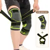 Rodillera con Correas de Compresión, Rodillera de Envoltura para Correr, Fitness, Ciclismo, Tejida para Hombre, Equipo de Protección Deportiva, Compresión Articular, Transpirable