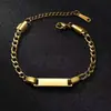 Directo de fábrica personalidad moda simple acero inoxidable pulsera larga nueva lisa grabado láser DIY decoración de mano