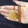 Popular Colgante de Calabaza Hueca Giratorio Incrustado con Diamantes Estilo Étnico para Mujer Collar de Oro Arena Vietnamita Que No Se Desvanece por Mucho Tiempo