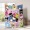 Manta de Flanela Sanrio Kuromi Cinnamoroll Desenho Animado Manta de Ar Condicionado Cobertor para Cochilo de Estudante Capa de Sofá Fábrica Direta