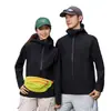 Empresa de Presentes Corporativos Jaqueta Softshell com Capuz Roupa de Trabalho Masculina Nova Feminina Casual Top Construção de Equipe Jaqueta de Casal