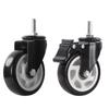Rueda Giratoria de 1 Pulgada con Freno Industrial Pu Poliuretano Antideslizante Rueda Giratoria