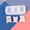 Molde de silicona con forma de oso de dibujos animados para chocolate, aromaterapia, velas, repostería, decoración de pasteles, bricolaje, molde creativo para joyería