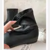Nueva Versión de Piel de Vaca con Aumento Oculto de Altura de 3 cm~ Botas Elásticas Ajustadas con Cremallera Lateral Estilo Primavera y Otoño Botines Cortos de Cuero Genuino para Mujer Botas Martin