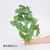 Colgante de Pared Hoja de Sandía Planta Verde Hoja Redonda Hoja de Caparazón de Tortuga Flor Artificial Planta de Vid Colgante de Plástico Decoración de Pared Accesorios Decorativos Flor