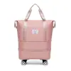 Bolsa de Fitness Viaje de Negocios Doble Capa Expandible Gran Capacidad Bolsa de Equipaje Almacenamiento Ruedas Universales Separación Seco y Húmedo Bolsa para Viajes Cortos
