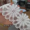 Hilo de Algodón de Malla/Flores Bordadas de Seda de Leche Encaje con Forma de Corazón Recorte Materiales de Decoración para Ropa Accesorios para el Hogar DIY