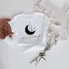 Camiseta estampada Te amo hasta la luna y hasta Saturno te amo Cuello redondo