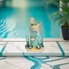 Nuevo Estilo Ins Madera Verano Estilo Océano Concha Estrella de Mar Pulpo Cangrejo Pez Diablo Mesa de Postres Decoración de Pastel
