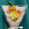 Campanas de viento hechas a mano, creativas y caseras, hechas con palos trenzados, tulipán tejido con flores, paquete de material para el Día de San Valentín para novia